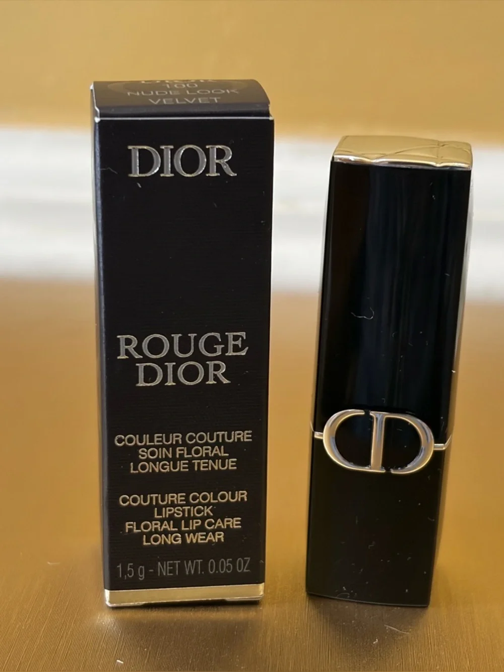 NIB Rouge Dior Lipstick 100 NUDE LOOK VELVET Mini